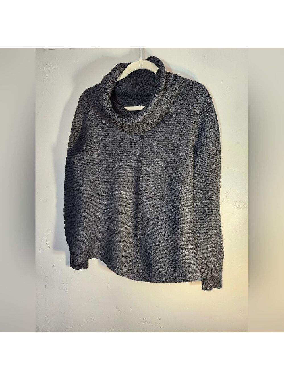 Cyrus Cozy Gray Cowl Neck Women's Sweater Sz L